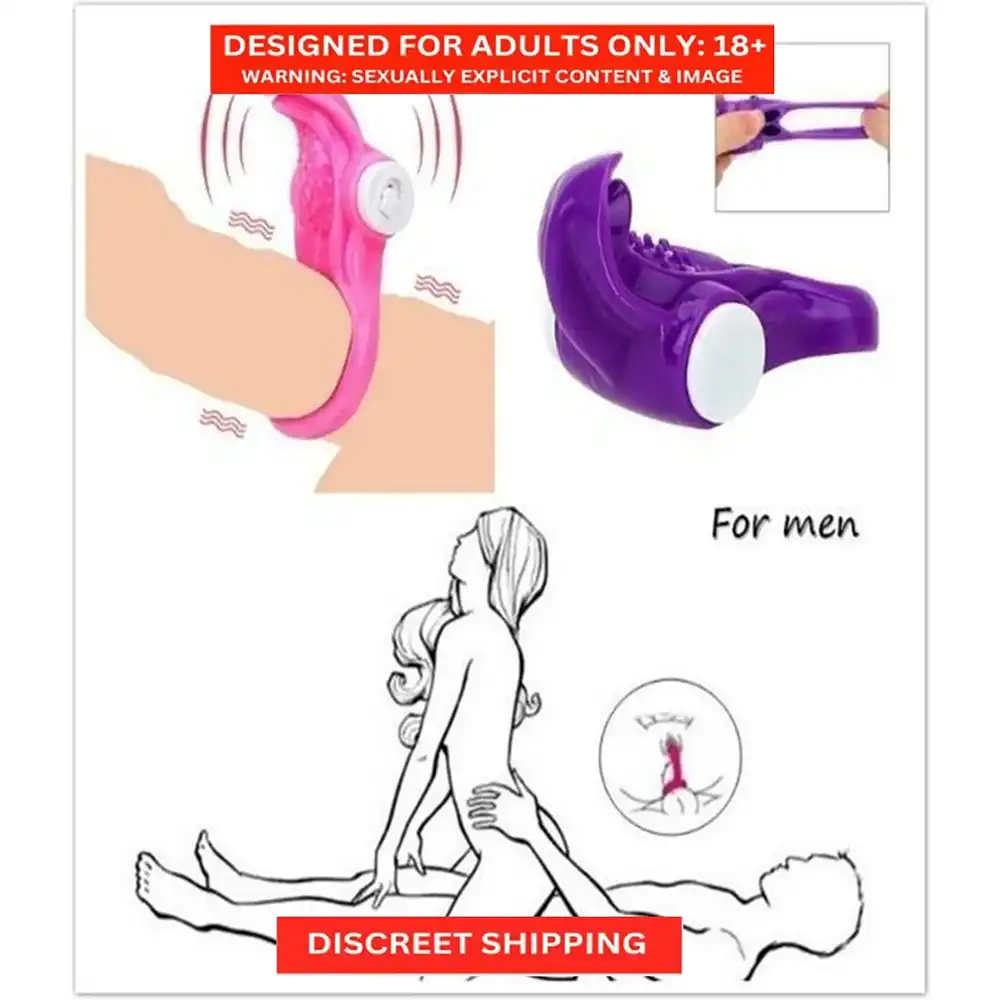 Vibrating Cock Ring -Tongue Cock Ring Increase Sex Time And Stop Premature Ejaculation - Image 2
